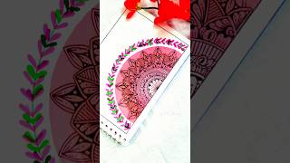 Draw an easy pink mandala with me ˚˖𓍢ִ໋💘✧˚⋆.🌈🖌️#art#shortsvideo  #pink#mandala #satisfying#aesthetic