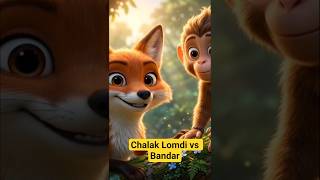 Chalak Lomdi vs Bandar 🐒😱 | Jungle ki Smart Story | Moral Story in Hindi #funny