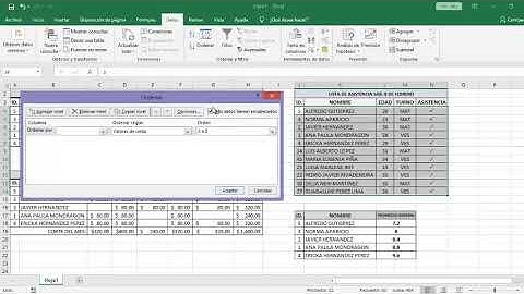 Ordenar Alfabéticamente en una tabla de Excel