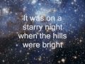 It was on a Starry Night - instrumental and lyrics. Children's Christmas carol.