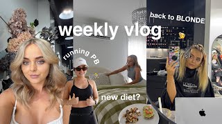 WEEKLY VLOG | running PB | new diet? gut update | back to blonde | bday prep | Conagh Kathleen