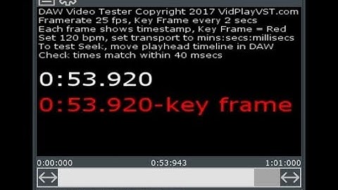 DAW-videospeler Sync-test