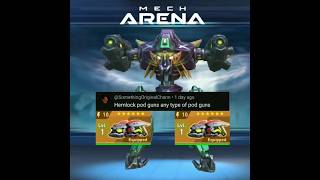 UNSTOPPABLE HEMLOCK 💣 | Dual Pod Gun 10 = INSANE DAMAGE! #teammech #mecharena #mecharenagameplay