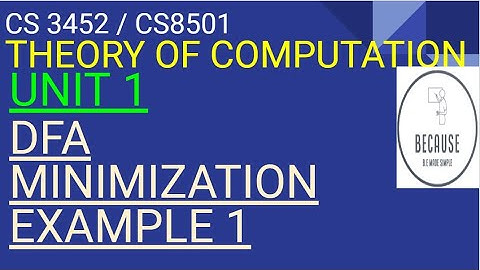 1.4.1 Minimization of DFA Example 1 in Tamil