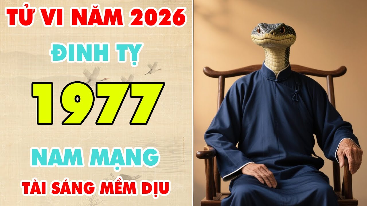 Vận Trình Năm 2026 Đinh Tỵ 1977 Nam Mạng: Phúc Vượng Mềm Dịu, Lộc Đến Thuận Duyên, Tài Hành Êm Ái.