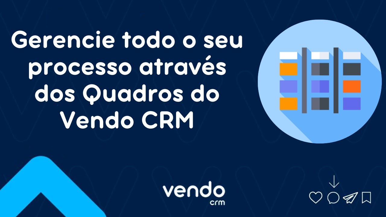 Gerencie todo o seu processo através dos Quadros do Vendo CRM