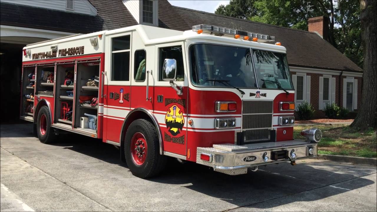WALK AROUND VIDEO OF WINSTONSALEM FIRE DEPARTMENT RESCUE 1 OUTSIDE