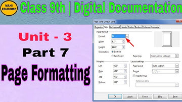 Page Formatting | Digital Documentation(Part 7) | Class 9th | Code 402 CBSE