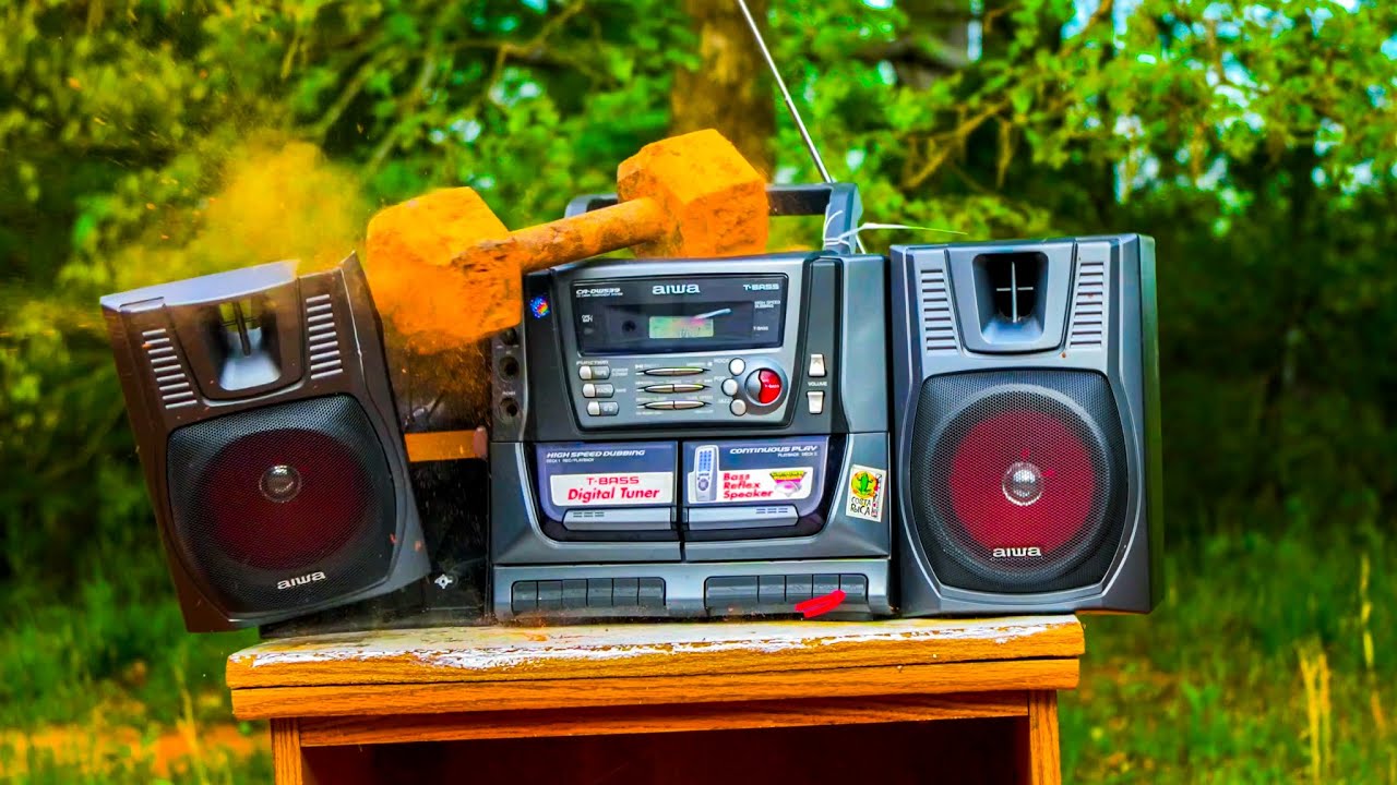AIWA CA-DW539 Boombox Destruction - YouTube