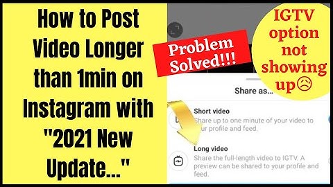 How to #post a long video on #Instagram 2021/How to post long #video on instagram igtv/#2021