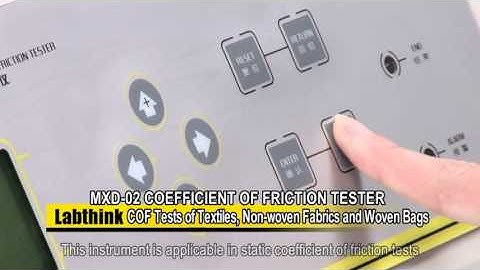 How to test coefficient of Static and kinetic friction - Labthink