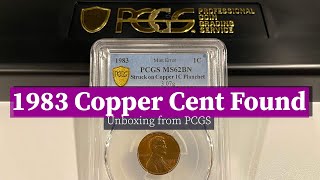 Unboxing my copper 1983 penny back from PCGS