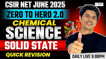 Solid State Revision Class | CSIR NET June 2025 | CSIR NET Chemical Science by Vimal Sir