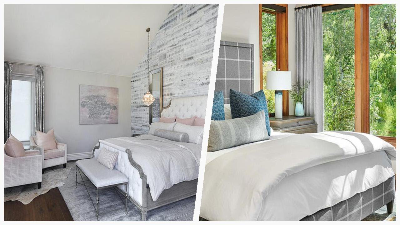 75 Vaulted Ceiling Bedroom With Gray Walls Design Ideas You'll Love 🌈