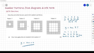 Number patterns from diagrams & nth term
