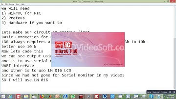 PIC16F877A/PIC16F887/PIC16F****/PIC18F/*** Interface With LDR sensor using MikroC coding