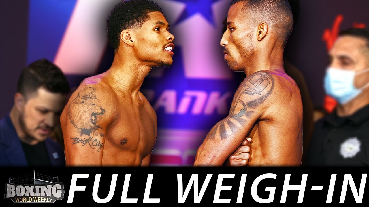 STEVENSON MISSES WEIGHT! SHAKUR STEVENSON vs ROBSON CONCEICAO LIVE WEIGH-IN 