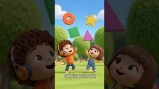 Learn Shapes Song for Kids: Circle, Square, Triangle, Star 🟡🟩🔺 | Kids Music 3D #shorts