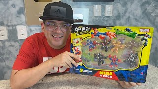 Abrindo Um Pacote Gigante De Super Heróis Pegajosos Que Esticam Muito