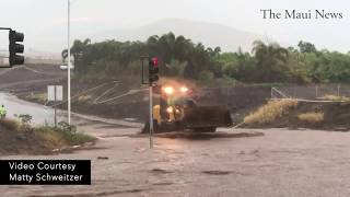 Floodwaters fill Lahaina bypass | 9/27/18 | The Maui News