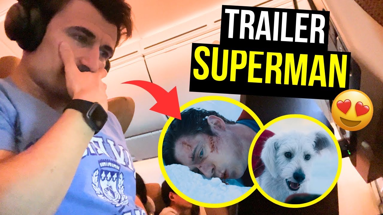ME EMOCIONO EN UN AVIÓN!!😭 Mi reacción al teaser trailer de SUPERMAN de James Gunn