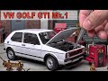 Vw golf gti mk1 scale model car  revell 124 scale