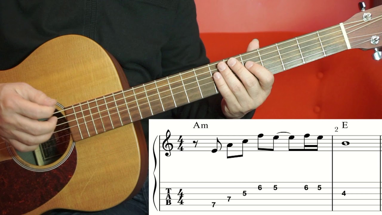 Hướng dẫn Intro Guitar | Rumba _ Am#3 (TAB & backing track)