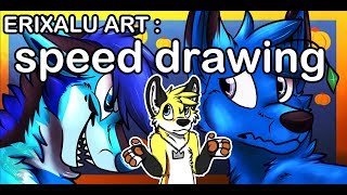 furry speed drawing couple icon -COMMISSION-