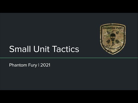 Small unit tactics - მცირე ჯგუფების ტაკტიკა