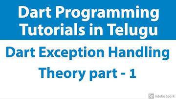 #23 - Dart Exception Handling Theory part - 1 | How to Handle Exceptions in Dart  in telugu