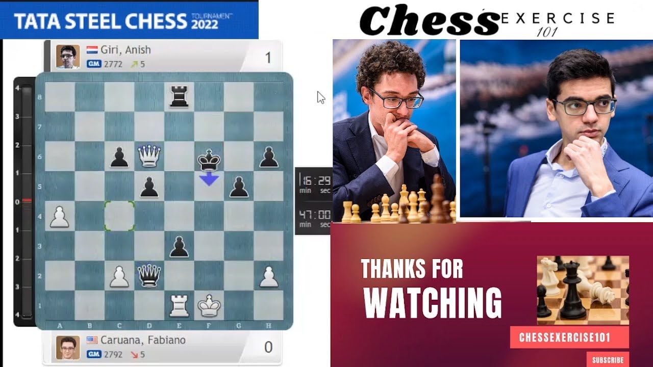 Fabiano Caruana's blunder against Anish Giri in Tata Steel 2022 :  r/LivestreamFail