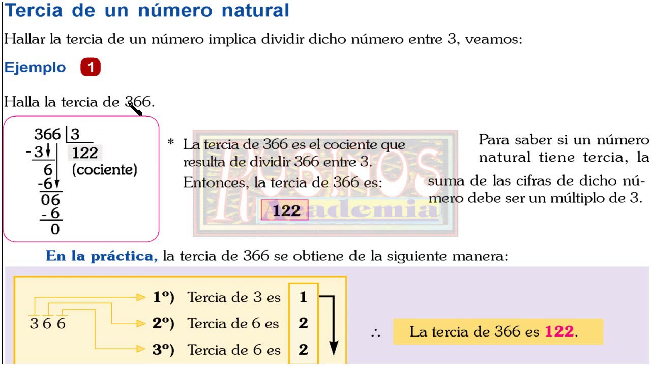 La Tercia De Un Numero Youtube