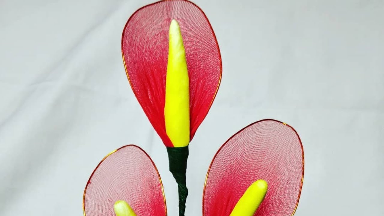 DIY Nylon Stocking flower making tutorial YouTube