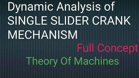 Complete Dynamic Analysis of single slider crank in 9mins 😱