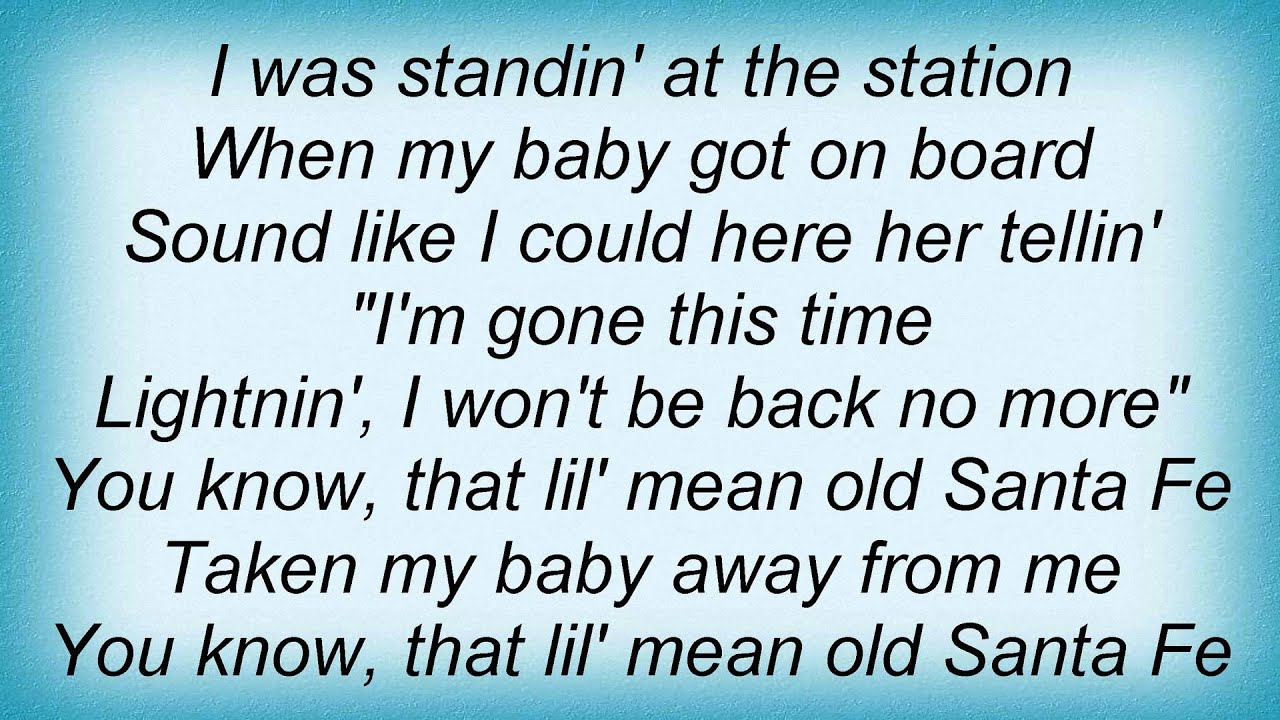 Lightnin' Hopkins Santa Fe Blues Lyrics YouTube