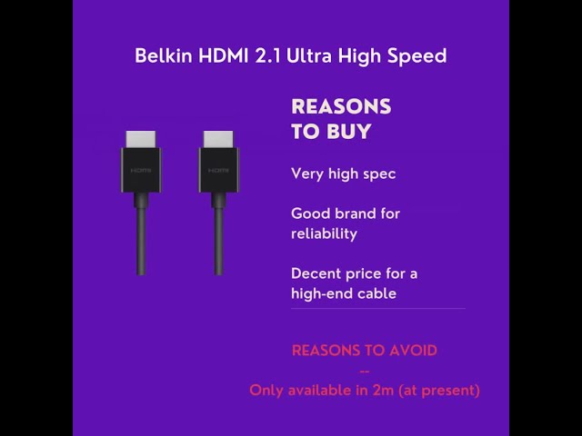 Belkin HDMI 2.1 Ultra High Speed cable for PS5, Xbox Series X, and PC in 2023