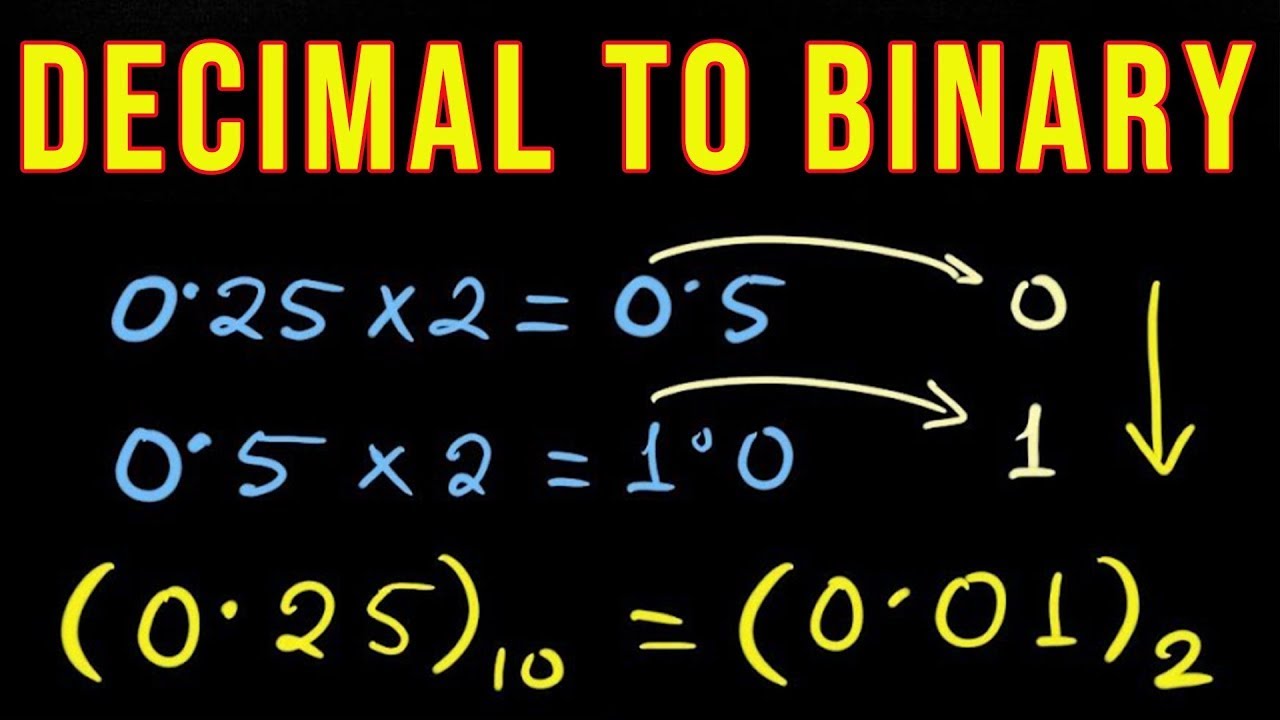 how-to-convert-decimal-to-binary-youtube