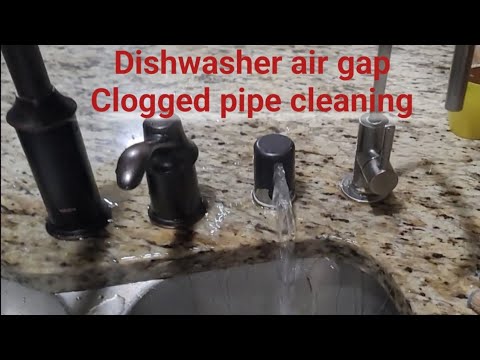 Dishwasher air gap - Clogged pipe cleaning #dishwashers # ...
