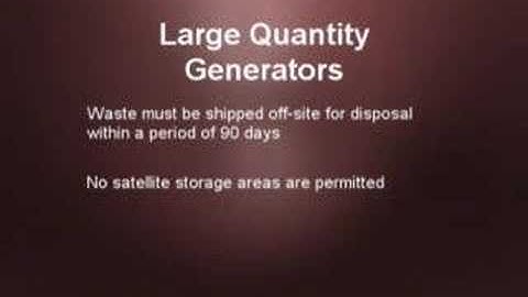 RCRA Video - Hazardous Waste Management for Generators