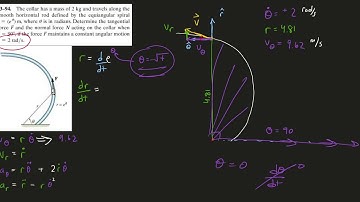 Dynamics Problem: Particle Kinetics - Radial & Transverse Components - Problem2
