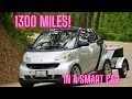 1300 Mile Roadtrip in a Smart Car!