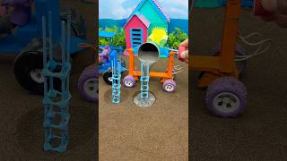 😱 Mini Tractor Making Cement Pillar | Amazing Real Working DIY Machine  #shorts #youtubeshorts