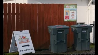 Free composting at local food waste drop-off sites