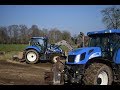 New holland t7540  t6155transport de fumier 2018