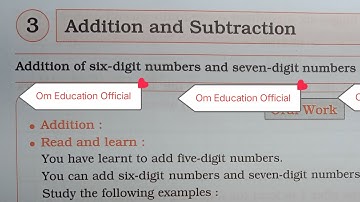 5th STD Maths Workbook Chp 3 Addition And Subtraction @OmEducationOfficial