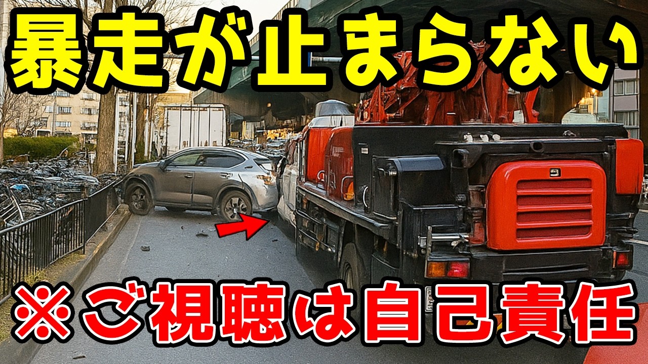【ドラレコ】最悪のDQNに絡まれたアルファードの悲劇。背後から来たクレーン車が全てを破壊していく…。信号待ちの車が恐怖に包まれた一部始終。交差点を一瞬で地獄に変えた悪魔の運転...