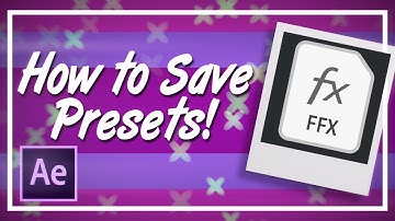 How To Save Transition and Effect Presets || After Effects [Tutorial]