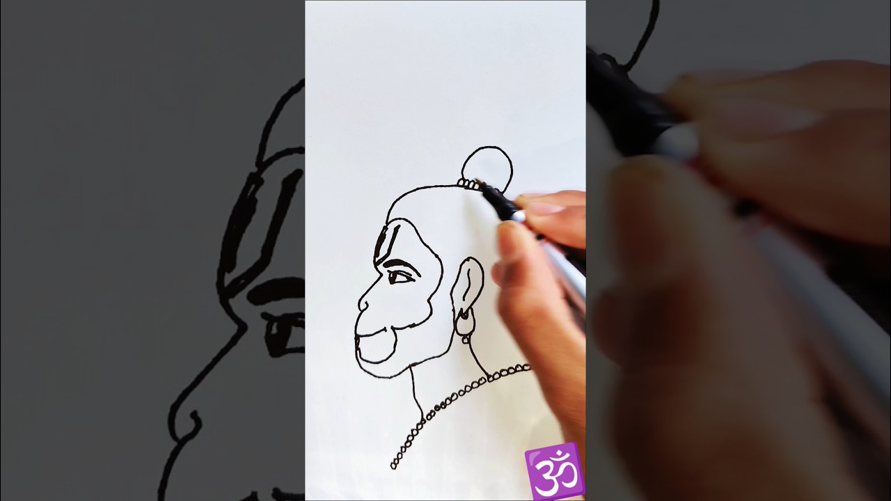 Hanuman ji drawing🕉️ | easy drawing❤️ | simple art 