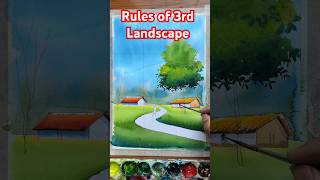 Rules of 3rd watercolour landscape #themohiart #art #shorts #shortsfeed #landscape #yourart