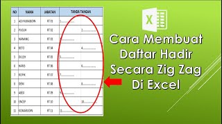 Cara Mudah Membuat Nomor Urut Zig Zag Otomatis di EXCEL